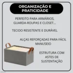 🔥 4 Cesto Organizador Guarda Roupa Armário Gaveta Dobrável - Imagem 3