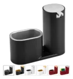 🔥 Dispenser Detergente Suporte Bucha Multiuso Cozinha Preto