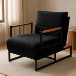 🔥 Poltrona Banco Do Papai Reclinável Puff Retrátil Versátil Macia Extensão Apoio Moderno Bancada Premium Preto