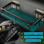 🔥 Suporte Organizador De Pia Porta Detergente E Esponja Nâo Fura A Parede Cozinha Lavanderia Banheiro Área Gourmet - Imagem 2