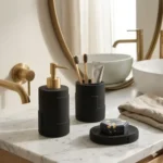 🔥 Dispenser Saboneteira Líquida Porta Escova E Sabonete 3 Pçs