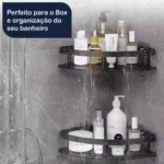 🔥 Kit 2 Suporte Porta Shampoo Sabonete Banheiro Adesivo Parede Sem Furos Box Luxo Prateleira Organizador Universal - Imagem 3