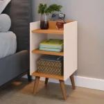 🔥 Mesa De Cabeceira Lateral Apoio Organizador De Quarto Retro - Imagem 3