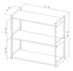 🔥 Prateleira Livros Multiuso Decoração Estilo Industrial Mdf - Imagem 2