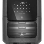 🔥 Air Fryer Forno 5 Em 1 12l 1700w digital Espeto Giratório 2 Bandejas Antiaderentes 10 Funções 7 Receitas Aviso Sonoro Fritadeira Elétrica Sem Óleo Forno Bancada Electrolux Eaf90 Grafite