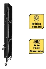 🔥 Carrinho Organizador Multiuso 77 X 45 Cm X 30 Cm Preto Casambiente - Imagem 3