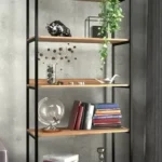🔥 Estante Multiuso Industrial Ajb 5 Prateleiras Madeira Marrom 190x80x40cm