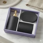 🔥 Dispenser Saboneteira Líquida Porta Escova E Sabonete 3 Pçs - Imagem 2