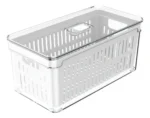 🔥 Organizador De Geladeira Com Escorredor Tampa 5l Clear Fresh
