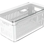 🔥 Organizador De Geladeira Com Escorredor Tampa 5l Clear Fresh