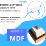 🔥 1 Prateleira De Parede Tampo 120x30 Madeira Mdf Branco - Imagem 3