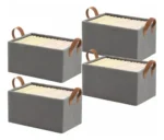 🔥 4 Cesto Organizador Guarda Roupa Armário Gaveta Dobrável