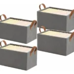 🔥 4 Cesto Organizador Guarda Roupa Armário Gaveta Dobrável