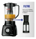 🔥 Fritaderia Air Fryer 4,2l + Liquidificador Mundial + Facas - Imagem 2