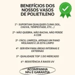 🔥 Vaso Planta Decorativo Polietileno Jardim Bojo Escovado N1 - Imagem 4