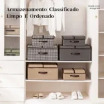 🔥 Organizador Multiuso Dobrável Roupa Cesto Armário Com Tampa - Imagem 3