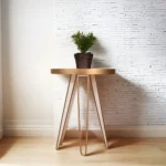 🔥 Mesinha Lateral Decorativa Festa Apoio Sofa Cama Ferro 60 Cm Cor Dourado