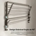 🔥 3 Em 1 Suporte Porta Toalha Toalheiro Dobrável E Sabonete - Imagem 4