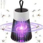 🔥 Armadilha Mata Mosquito Repelente Recarregável Com Botão Liga/Desliga Portátil Led Uv e Branco Quente Eletrônico Pernilongo Insetos 110v/220v EX Decor