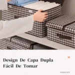 🔥 Organizador Multiuso Dobrável Roupa Cesto Armário Com Tampa - Imagem 4