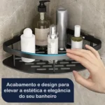 🔥 Kit 2 Suporte Porta Shampoo Sabonete Banheiro Adesivo Parede Sem Furos Box Luxo Prateleira Organizador Universal - Imagem 4