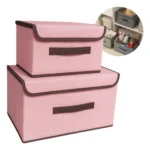 🔥 Kit 2 Caixa Organizadora Guarda Roupa E Armário Com Tampa