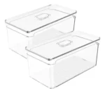 🔥 2 Organizadores De Geladeira 5l Porta Frutas Clear Fresh Ou Cor Branco e Natural