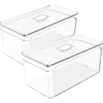 🔥 2 Organizadores De Geladeira 5l Porta Frutas Clear Fresh Ou Cor Branco e Natural