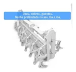 🔥 Kit Varal De Roupa Intima E Cesto De Prendedores Branco Wow World Of Wonders - Imagem 4