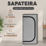🔥 Sapateira Organizador Courino Desmontável 4 Prateleiras Bege - Imagem 2