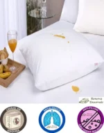 🔥 Kit 4 Capa De Travesseiro Repelente Protetor Não Faz Barulho Com Zíper Antiácaro Não Forma Bolinha Evita Alergias - 50 Cm x 70 Cm - 100% Poliéster - Renova Enxovais - Imagem 3