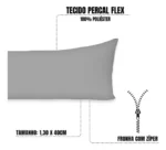 🔥 Kit 2 Fronha Travesseiro De Corpo Xuxão Percal Flex 400 Fios - Imagem 3
