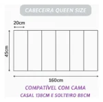 🔥 Cabeceira Queen 160cm Cama Box Kit 8 Módulos Adesivo Dubai - Imagem 2