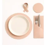 🔥 Kit 2 Jogo Americano Redondo Mesa Porta Copos Guardanapos - Imagem 2