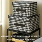 🔥 Kit 2 Caixa Organizadora Guarda Roupa E Armário Com Tampa - Imagem 4
