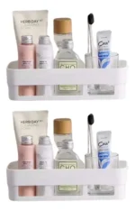 🔥 2 Organizador Suporte Prateleira Banheiro Cozinha Adesiva