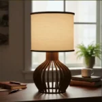 🔥 Abajur de Mesa Authentic Pama Decor Rússia P Madeira Imbuia Bivolt - Imagem 4