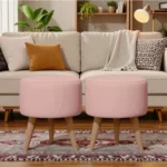 🔥 Puff Banqueta Redondo Decorativo Suede Luxo Premium Top - Imagem 3