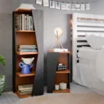 🔥 Livreiro Modular OLIVA Multiuso Nicho de Parede e Mesa de Cabeceira Design Moderno Estante Vertical para Sala Quarto Escritório Organização Decorativa em MDF Cor Preto - Imagem 2