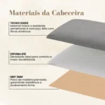 🔥 Cabeceira Para Cama Casal Box Estofada C/ 7un Varias Cores - Imagem 4