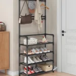 🔥 Sapateira Organizadora Porta Sapatos 12 Pares Com 8 Gancho