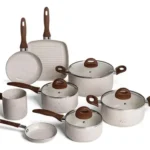 🔥 Conj De Panelas 8 Peças Ceramic Life Smart Plus Vanilla - Brinox Baunilha