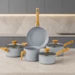 🔥 Jogo De Panelas 5 Peças Antiaderente Cerâmico Grafite Mimo Style - Conjunto Completo