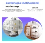 🔥 Carrinho Organizador Multiuso 4 Cestos Slim Cozinha Banheiro - Imagem 4