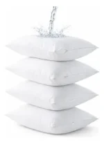 🔥 Kit 4 Capa De Travesseiro Repelente Protetor Não Faz Barulho Com Zíper Antiácaro Não Forma Bolinha Evita Alergias - 50 Cm x 70 Cm - 100% Poliéster - Renova Enxovais