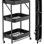 🔥 Carrinho Organizador Multiuso 77 X 45 Cm X 30 Cm Preto Casambiente