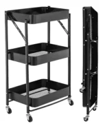 🔥 Carrinho Organizador Multiuso 77 X 45 Cm X 30 Cm Preto Casambiente