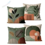 🔥 Kit 4 Capas De Almofadas Decorativas Com Zíper 42 X 42 Cm 09 Cor Verde-escuro Cor 31