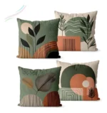 🔥 Kit 4 Capas De Almofadas Decorativas Com Zíper 42 X 42 Cm 09 Cor Verde-escuro Cor 31