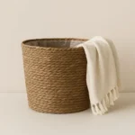 🔥 Cesto Decorativo De Palha Natural Cachepo Grande Decoração Ambiente Chic Boho Vaso Rustico Cachepot Fibra Natural Com Revestimento Interno Cesto Para Plantas Multiuso Organiza E Decora Ambientes